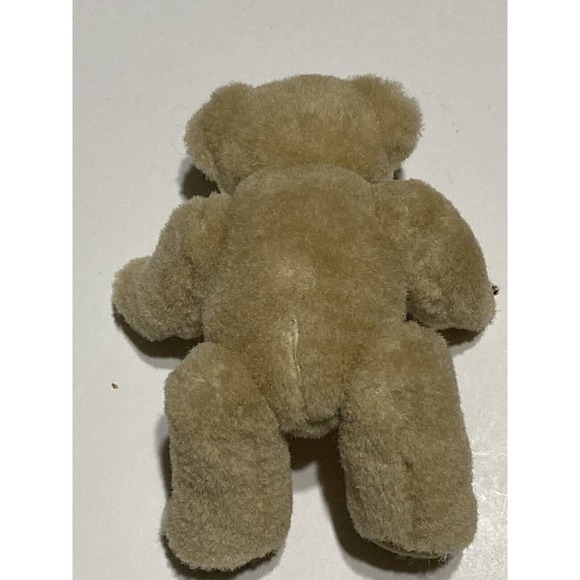 Miniature Teddy Bear, Jointed, Light Brown And Ty Beanie Germanic The Bear - Picture 6 of 9